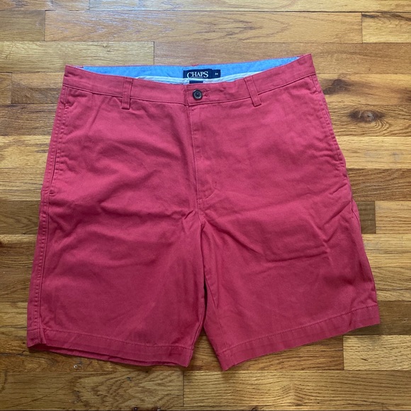 Men’s Red Chaps Shorts - Picture 2 of 8